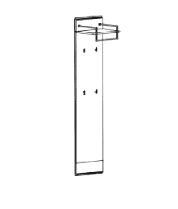 Carat Garderobenpaneel Typ 512 - Weiß