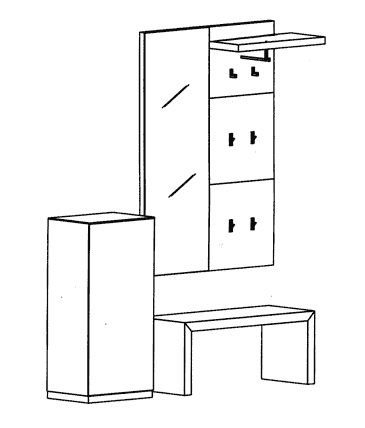 Cade Garderoben Set 10 - Basalt